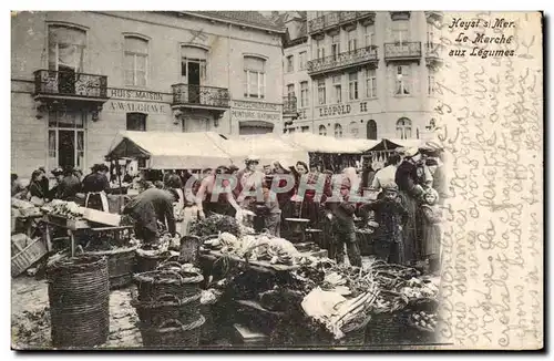 Belgie Belgique Heyst sur mer Ansichtskarte AK Le marche aux legumes TOP