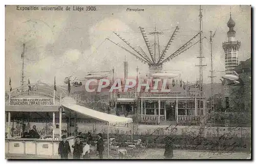 Exposition universelle de Liege 1905 Cartes postales Aeroplane