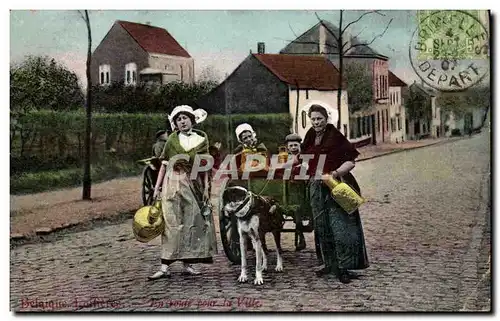 Belgique Belgie Voiture a chien Laitiere En route pour la ville Cartes postales TOP