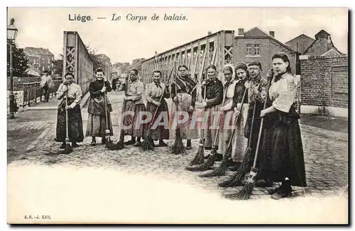 Belgique Belgie Liege Cartes postales Le corps de balais (femmes) TOP