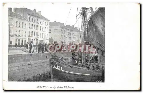 Belgique Belgie ostende Cartes postales Quai des pecheurs