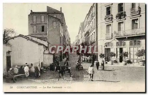 Algerie Constantine Ansichtskarte AK La rue nationale