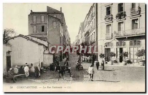 Algerie Constantine Cartes postales La rue nationale