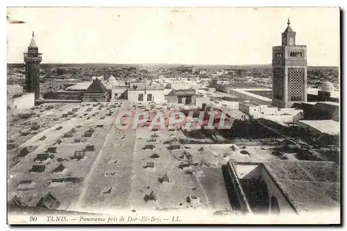 Tunisie Tunis Ansichtskarte AK Panorama pris de Dar el Bey