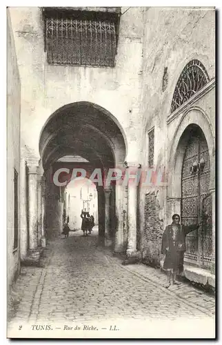 Tunisie Tunis Ansichtskarte AK Rue du riche