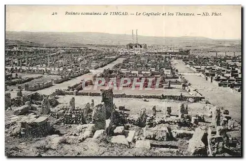 Algerie Cartes postales Ruines romaines de Timgad Le capitole et les thermes