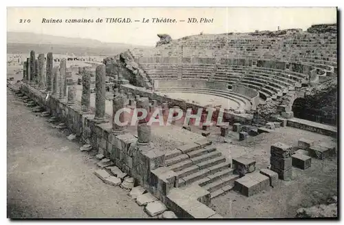 Algerie Ansichtskarte AK Ruines romaines de Timgad Le theatre