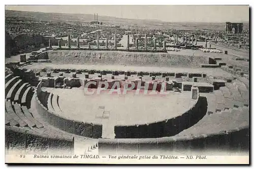 Algerie Ruines romaines de Timgad Cartes postales Vue generale prise du theatre