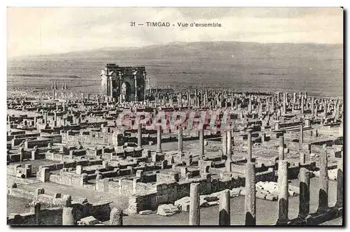 Algerie Ruines romaines de Timgad Ansichtskarte AK Vue d&#39ensemble