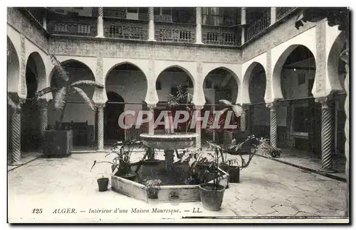 Algerie Alger Cartes postales Interieur d&#39une maison mauresques