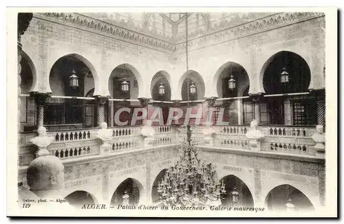 Algerie Alger Cartes postales Palais d&#39hiver du gouverneur Galerie mauresque