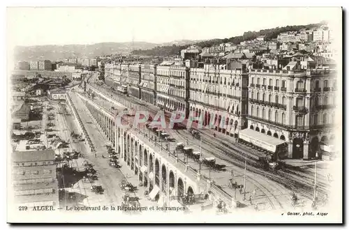 Algerie Alger Cartes postales Le boulevard de la Republique et les rampes