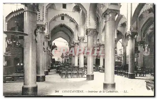 Algerie Constantine Ansichtskarte AK Interieur de la cathedrale