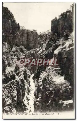 Algerie Constantine Cartes postales Les gorges du Rhummel