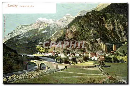 Suisse Cartes postales Amsteg Gottardbahn