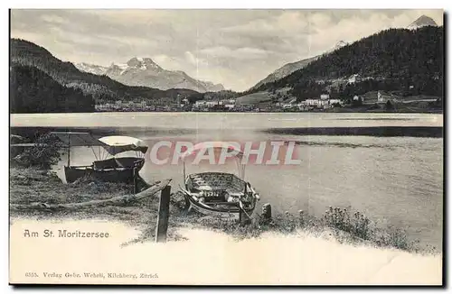 Suisse Cartes postales Am St moritzersee