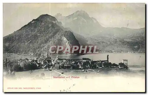 Suisse Cartes postales Stansstad mit Pilatus