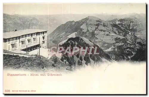 Suisse Cartes postales Stansehorn Hotel mit Glarnisch