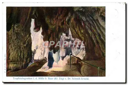 Suisse Cartes postales tropsteingrotten Holle b Baar v Dr Schmid Arnold