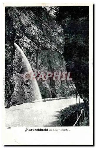 Suisse Cartes postales Aareschlucht mit Schrayenbachfall