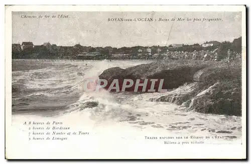 Royan - sur Ocean - Bains de Mer les plus frequentes - Chemins de fer de l&#39Etat - Cartes postales