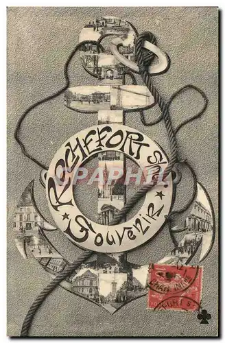 Cartes postales Souvenir de Rochefort (ancre)