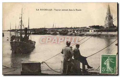 La rochelle Ansichtskarte AK Vapeur entrant dans le bassin