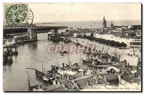 La rochelle Ansichtskarte AK Vue generale des ports