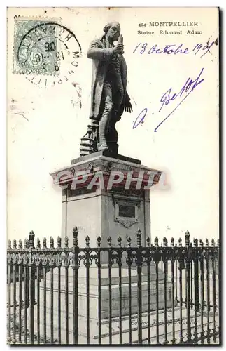 Montpellier - Statue Edouard Adam - Cartes postales