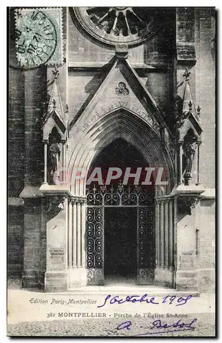 Montpellier - Porche de l&#39Eglise St Anne - Ansichtskarte AK