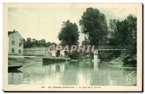 Marais Poitevin Ansichtskarte AK Le pont de la Garette