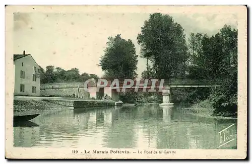 Marais Poitevin Ansichtskarte AK Le pont de la Garette