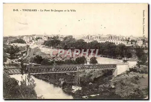 Thouars Cartes postales Le pont Saint Jacques et la ville