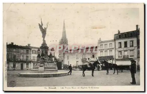 Niort Ansichtskarte AK Les ponts MAin et l&#39eglise St Etienne