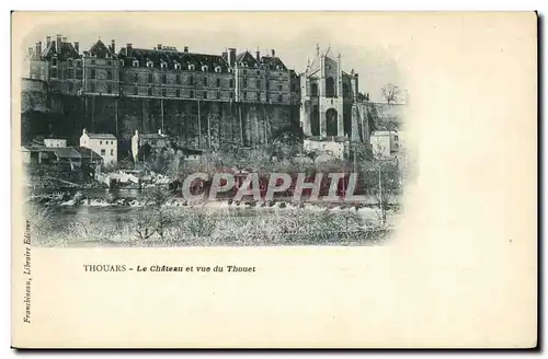 Thouars Cartes postales Le chateau et vue du Thouet