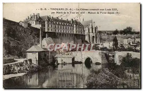 Thouars - Le chateau construit sous Louis XIII par Marie de la Tour en 1635 - Ansichtskarte AK