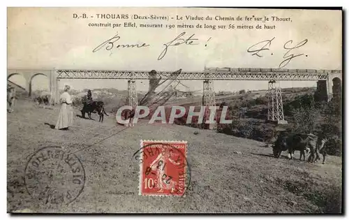 Thouars - Le Viaduc du Chemin de fer sur le Thouret construit par Eiffel - Cartes postales