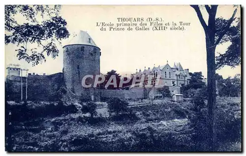 Thouars Cartes postales Ecole primaire des filles et la tour du prince de Galles