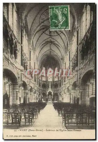 Niort Cartes postales interieur de l&#39eglise Saint Etienne