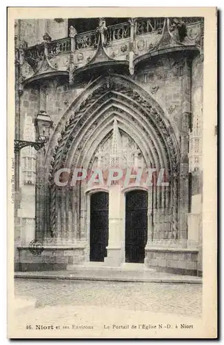 Niort et ses environs Ansichtskarte AK Le portail de l&#39eglise ND