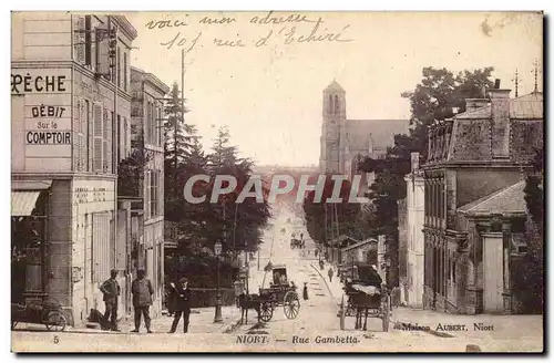 Niort Cartes postales Rue Gambetta (peche debit sur le comptoir)