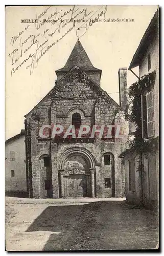 Melle Cartes postales Porche de l&#39ancienne Eglise Saint SAvinien