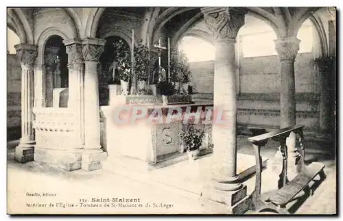 Saint Maixent Cartes postales Interieur de l&#39eglise Tombeau de St Maixent et de St leger