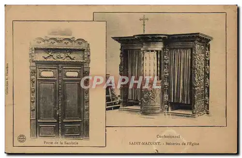 Saint Maixent Ansichtskarte AK Confessionnal Boiseries de l&#39eglise Porte de la Sacristie