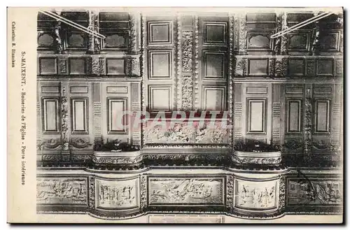 Saint Maixent Cartes postales Boisseries de l&#39eglise Porte interieure