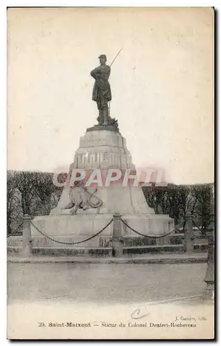 Saint Maixent Cartes postales Statue du colonel Denfert Rochereau (lion)
