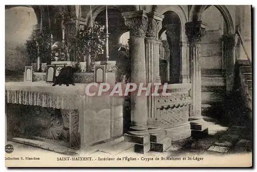 Saint Maixent Ansichtskarte AK Interieur de l&#39eglise Crypte de St maixent et St Leger