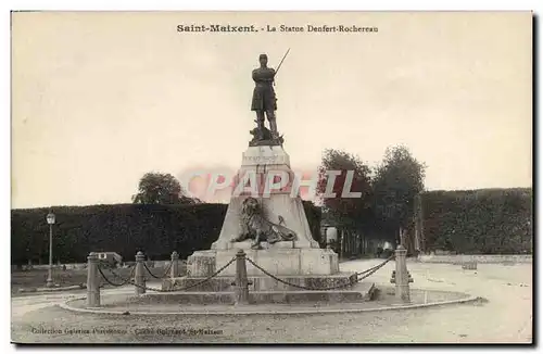 Saint Maixent Cartes postales La statue Denfert Rochereau (lion)