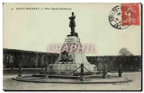 Saint Maixent Ansichtskarte AK Place Denfert Rochereau (lion)