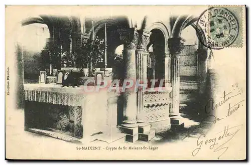 Saint Maixent Cartes postales Crypte de St Maixent Leger